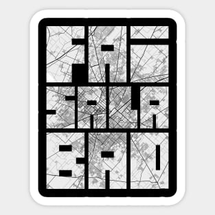 Faisalabad, Pakistan City Map Typography - Light Sticker